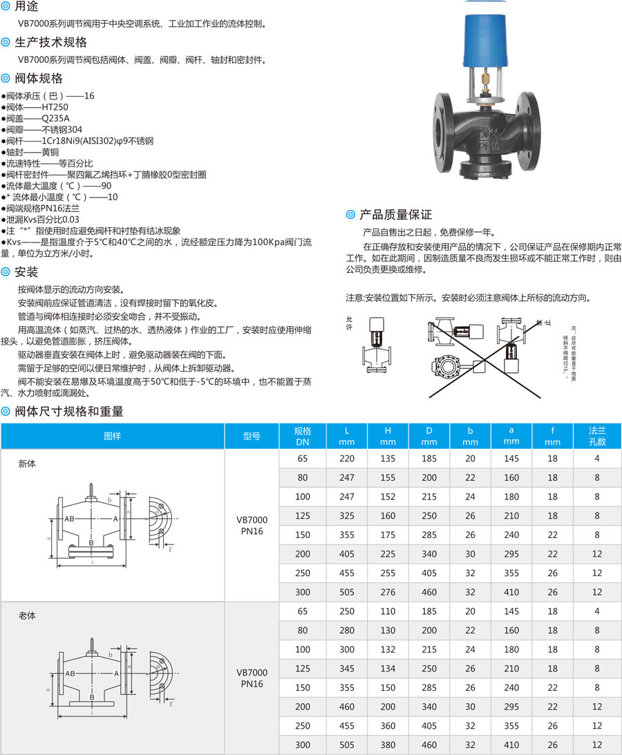 VB7000系列调节阀